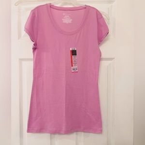 NWT free w purchase lavender scoopneck tee (minor flaw), lightweight fabric